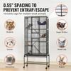 69" Metal Small Animal Cage 4-Tier Rolling Ferret Cage with Tray 3 Ramps