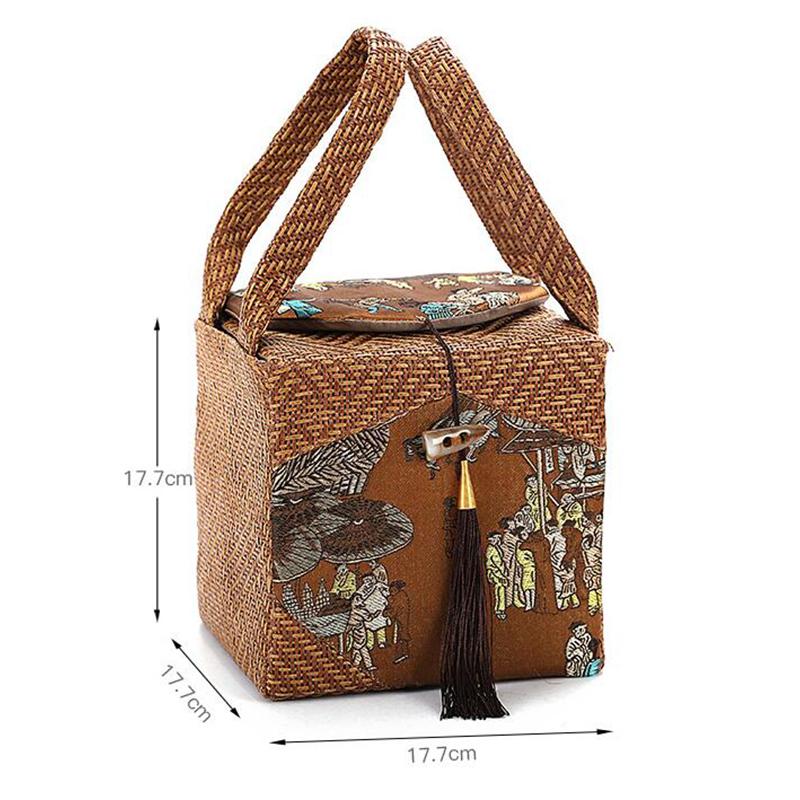 Chinese Style Kung Fu Tea Teaware Storage Bag Pouch Portable Tea Set Empty Package Bag Outdoor Travel Teapot Tea Set Box