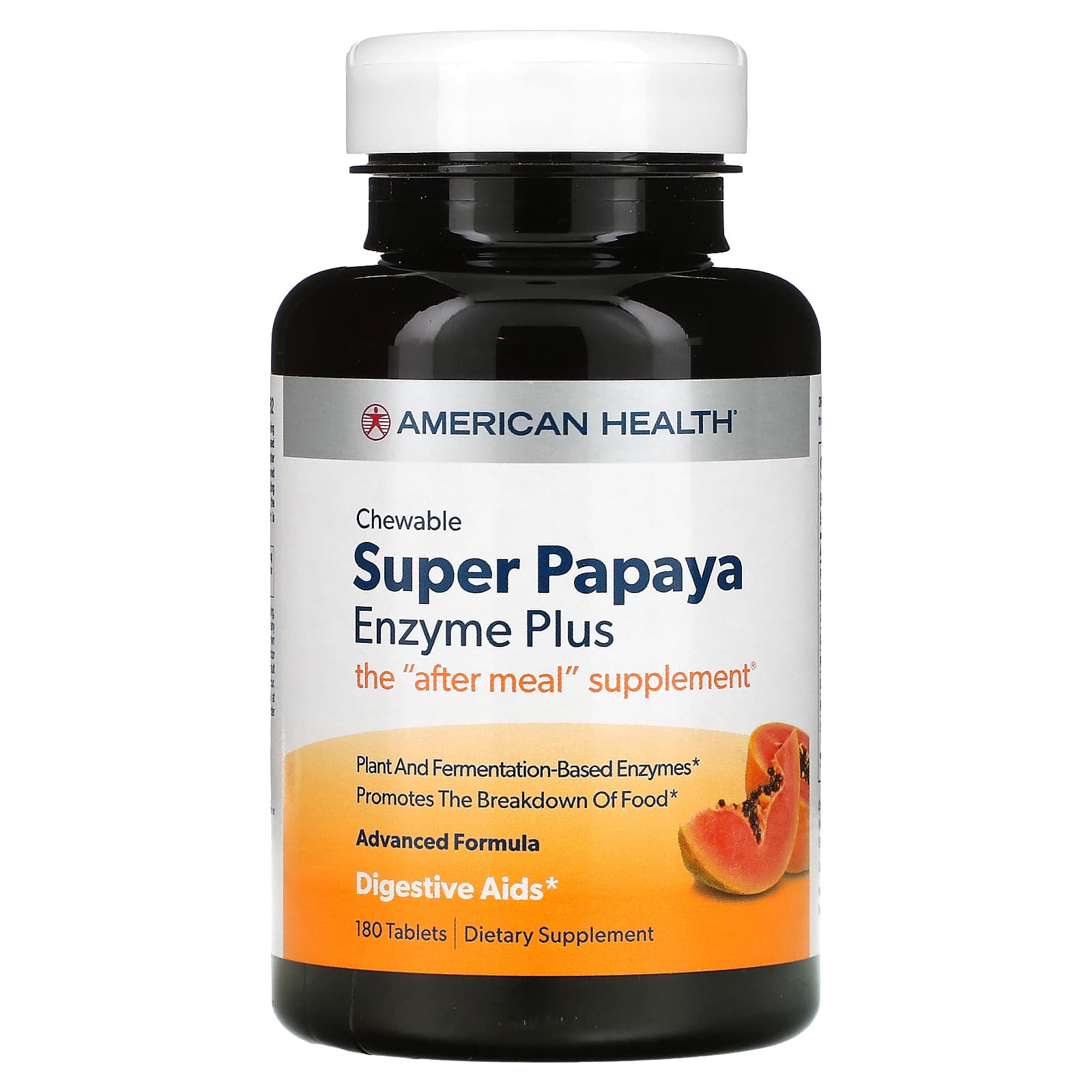 

Super Papaya Enzyme Plus, Chewable, 180 Tablets