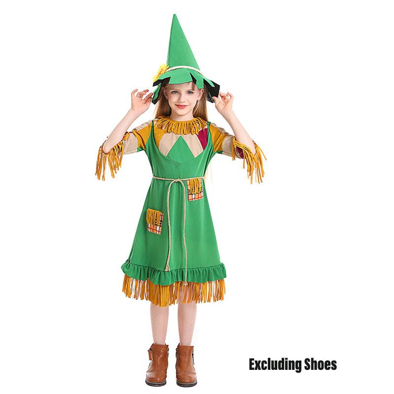 

Хэллоуин Пасха Девочки Празднование Костюм Дети Косплей Платье Пугало Кукла S