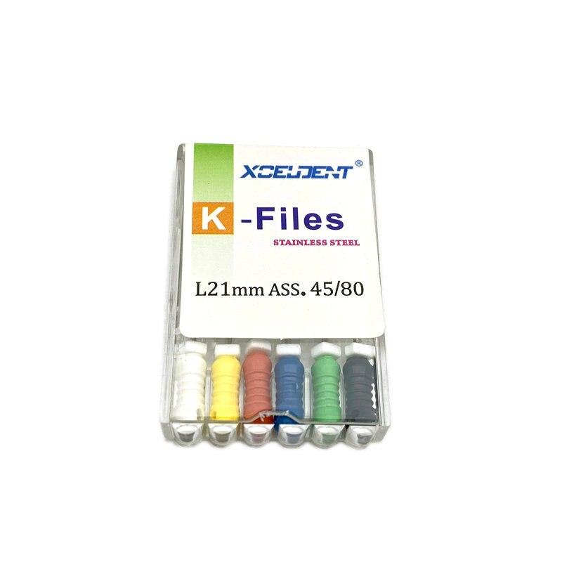 21mm Dental K Files Root Canal Endo Files Dental Hand Files Stainless Steel K Files Dentist Tools