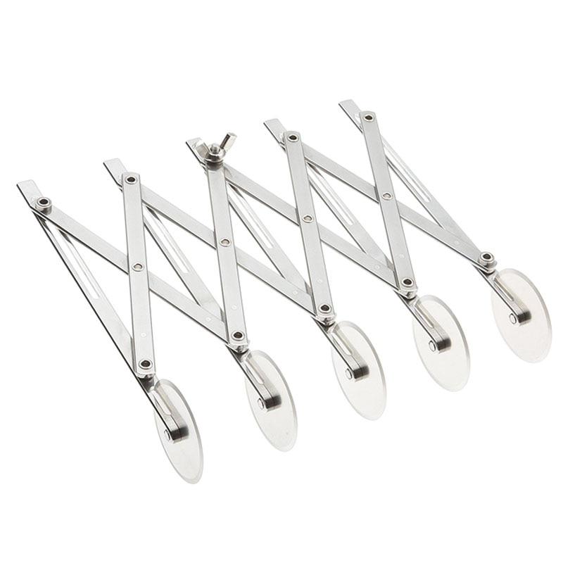 3/5/7 Räder Pizzamesser, faltbarer Pizzaschneider, Edelstahlschaber, antihaftbeschichtet, rund