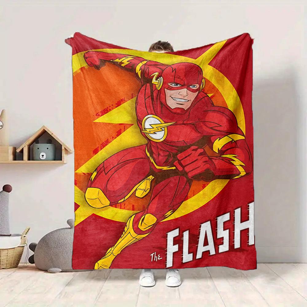 1 stuks Flash superheld Deken Polyester Vezel, Comfort voor Alle Seizoenen voor Bank, Bed, Kantoor, Auto, Kamperen Ideale Huisdecoratie & Cadeau, Kantoor Comfort