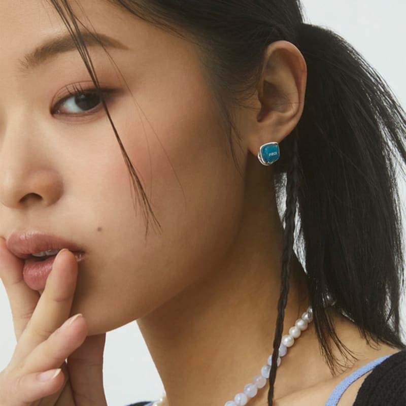 NEUF PIECE NEUF PIECE BLUE APATITE EARRINGS