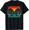 Padel Paddle Tennis Racquet Ball Vintage Colors T-Shirt  Casual Sports Street Couple Clothes  Streetwear  Mens T Shirts