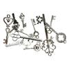 Set of 13 Vintages Metal Key Management Accessory Charms Mixed Retro Style for Keys Decorative Pendants Gift Practical
