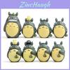 Mi Vecino Totoro Zongzi Decoración de Jardín Figurita de Resina con Parte Superior de Hoja Para Regalo y Decoración del Hogar