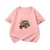 Kids Cotton T Shirt Bright Splash Offroad Vehicle Print Crew Neck Short Sleeve Tee Casual Breathable Boys Girls Summer Tops