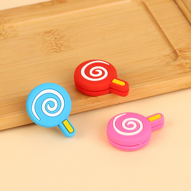 Cartoon Lolly Shape Tennis Racket Shockproof Absorber Silicone Shock Absorption Tennis Racket Shock Pad Anti-Vibration Dampeners