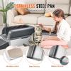 6 in Deep Cat Litter Box Odor-Free Litter Box with Filtering Foot Board