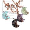 Ancient Red Copper Moon Natural Stone Wrapped Around The Tree Of Life, Necklace, Fortune Tree Necklace N511