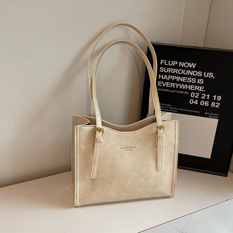 

Women s Stylish Retro Shoulder Tote - 2025 Trend, High-End Texture, Large Capacity