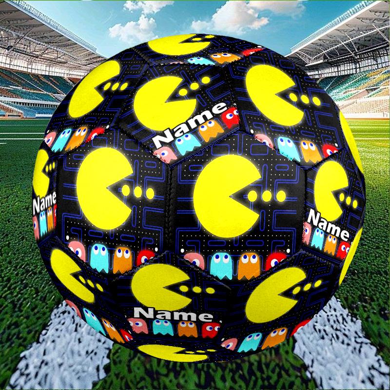 Custom Name Personalized PAC-A Print Size 5 Soccer Ball Training & Match Football, for Team, Kicking, Gift for Football Enthusiasts