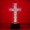 3D Jesus God Cross Night Light Lamp Illusion Lights 7 Color Changing Touch Switch Table Desk Decoration Lamps
