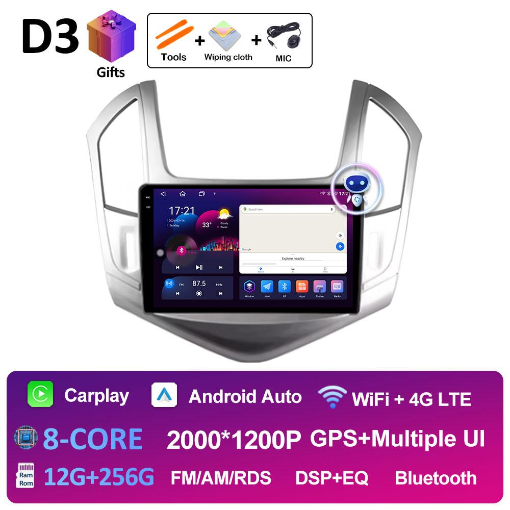 Car Video Radio Multimedia Player For Chevrolet Cruze J300 J308 2012 2013 2014 2015 Wireless Carplay Android Auto Head Unit WIFI