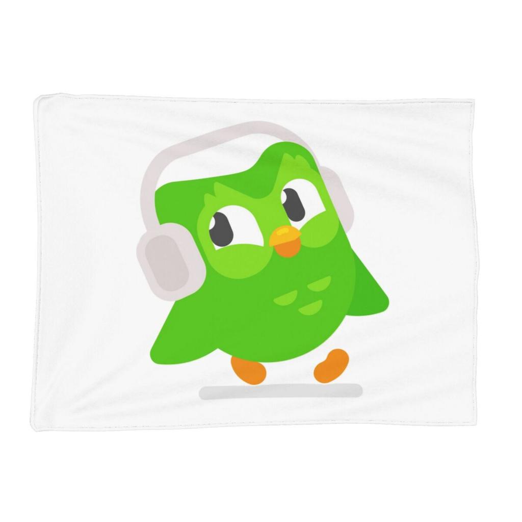 Duolingo Owl Duo Blanket Soft Warm Flannel Throw Blanket Bedding for Bed Living Room Picnic Travel Home Sofa