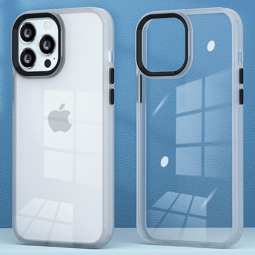 For iPhone 16 Pro Clear Phone Case PC+Silicone Shockproof Back Cover