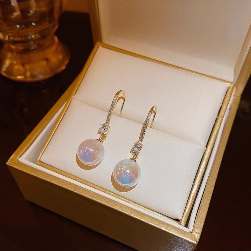 Korean Style S925 Silver Pearl Stud Earrings for Women - Simple, Elegant, and High-End