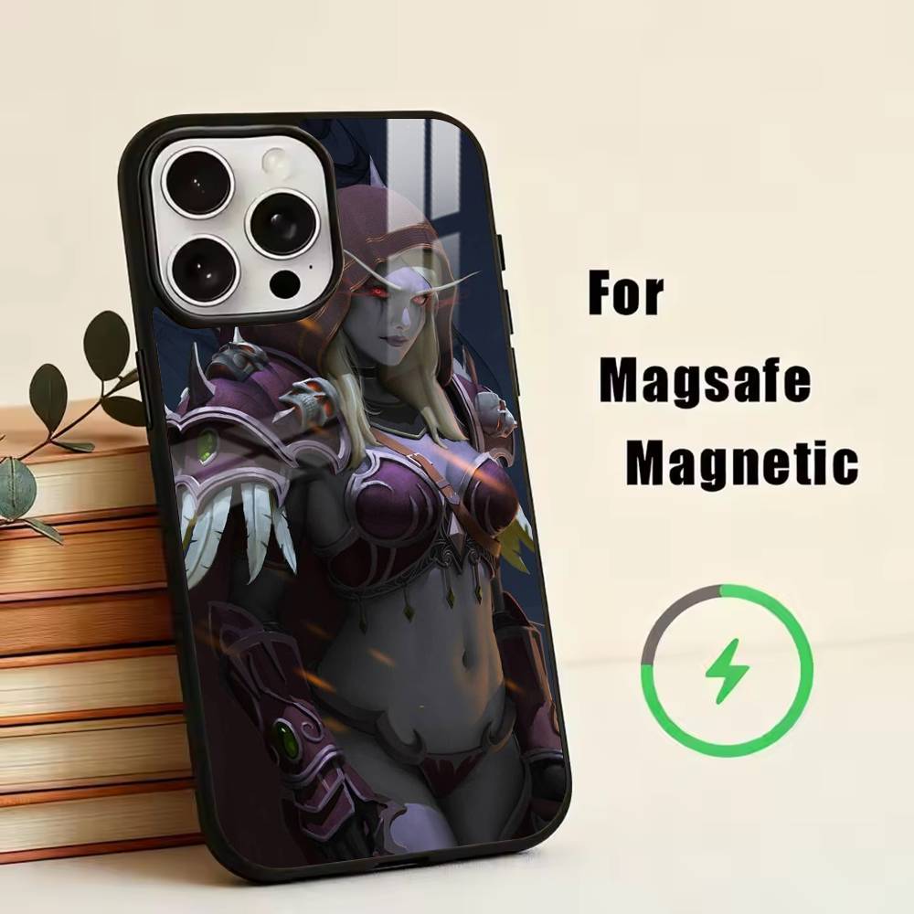 

Ігровий-W-Світ W-Warcraft Чохол для телефону Для iPhone17,16,15,14,13,12,11 Plus,Pro Магнітний Для Magsafe Бездротова зарядка iPhone15Plus
