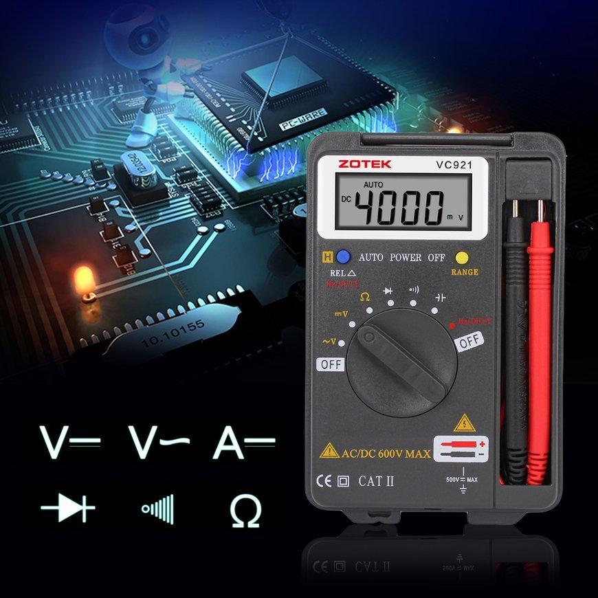 ZOTEK VC921 Mini Portable Digital Autoranging Multimeter Pocket