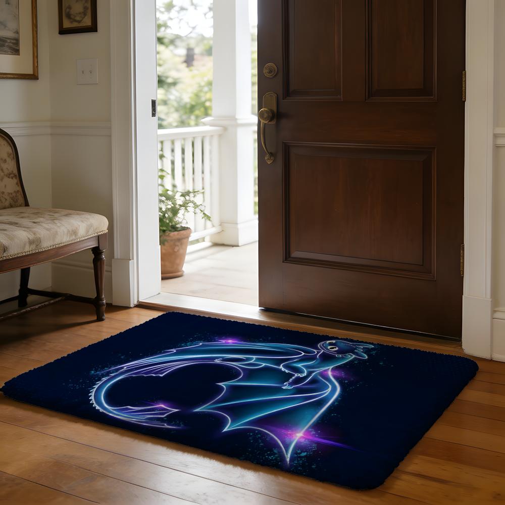 

Floor Mat Soft Flannel Rug Non-Slip Absorbent Mat for Bathroom Bedroom Home Decor Anime The Fragrant Flower Blooms With Dignity 50x80cm