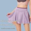 Lulu Sports Women's High Waist Pleated Yoga Skirt with Built-in Quick-Dry Shorts