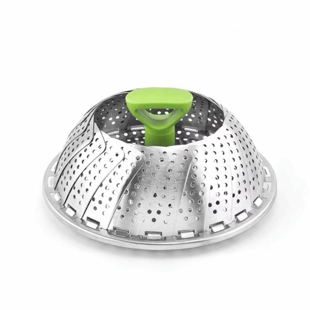 Folding Design Folding Food Steamer Stainless Steel Mesh Steamer Rack  Cooking Cookware