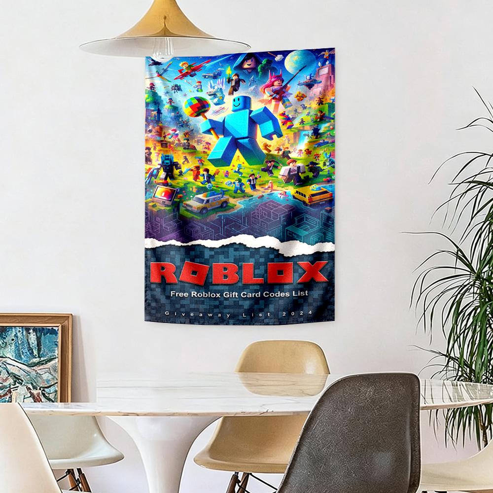 Roblox Wall Decor Tapestry Art For Pet Memorial Birthdaywedding Party Backdrop Family Gift