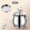 And Practical Oil Storage Container with Strainer, Lid Spoon, Versatile Kitchen Accessory