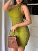 Women's Textured One-Shoulder Bodycon Party Dress