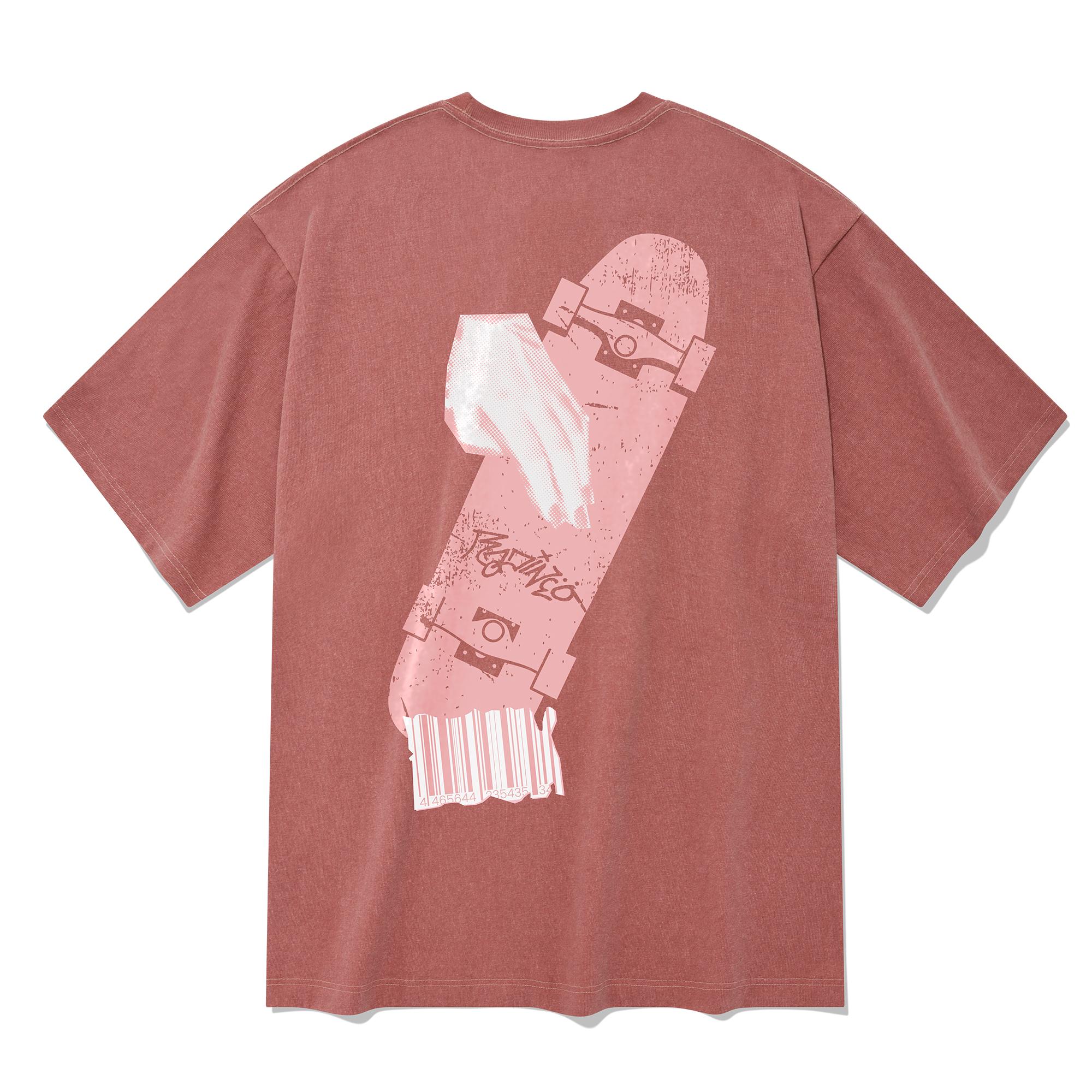Radineo Fingerboard Pigment Short Sleeve T-Shirt Red L