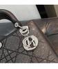 Rhinestone Light Luxury Women's 2025 Princess Diana Handheld Crossbody Shoulder Bag - Exquisite Small Square Design