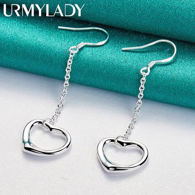 925 Sterling Zilver Liefde Hart Oorbellen Voor Vrouwen Mode Sieraden