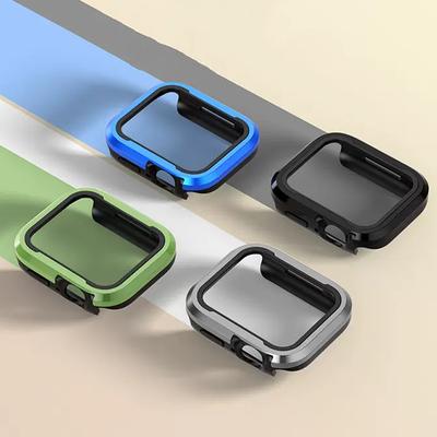 Protection d'écran pour boîtier Apple Watch Ultra 2 49mm Cadre en Aluminium TPU iwatch série 8 9 7 6 5 4 SE 45mm 41mm 44mm 40mm couvercle
