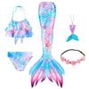 Dívky Ocas mořské panny do bazénu Plavky s ocasem mořské panny Bikini Plavky Halloweenský kostým Cosplay Lze přidat monoploutev