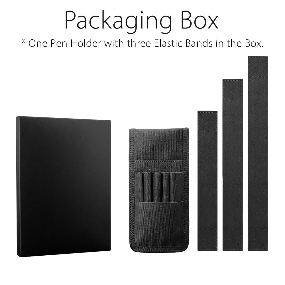 Detachable Pen Sleeve Case Adjustable Hard Cover Journals Pen Holder for Books Binders