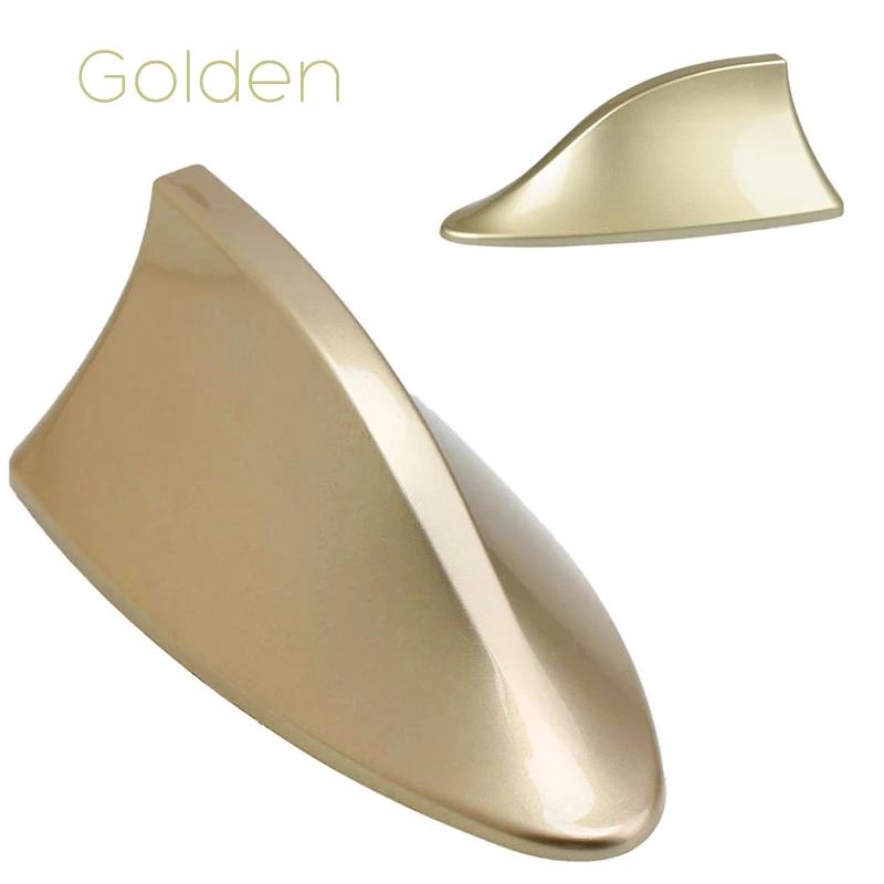 

Новая автомобильная антенна «Акулий плавник» для автомобильного радиосигнала, антенны на крышу для BMW/Honda/Toyota/Hyundai/Kia/Nissan, модный стиль автомобиля золотистый