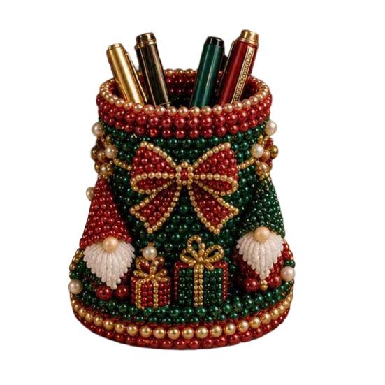 3D Beaded Pen Holder Kit, DIY Tiny 3D Pencil Holder Bead Embroidery Kit, DIY Pencil Organizer Beading Crafts, Cute Bead Art Crafts, Handmade Gift for F