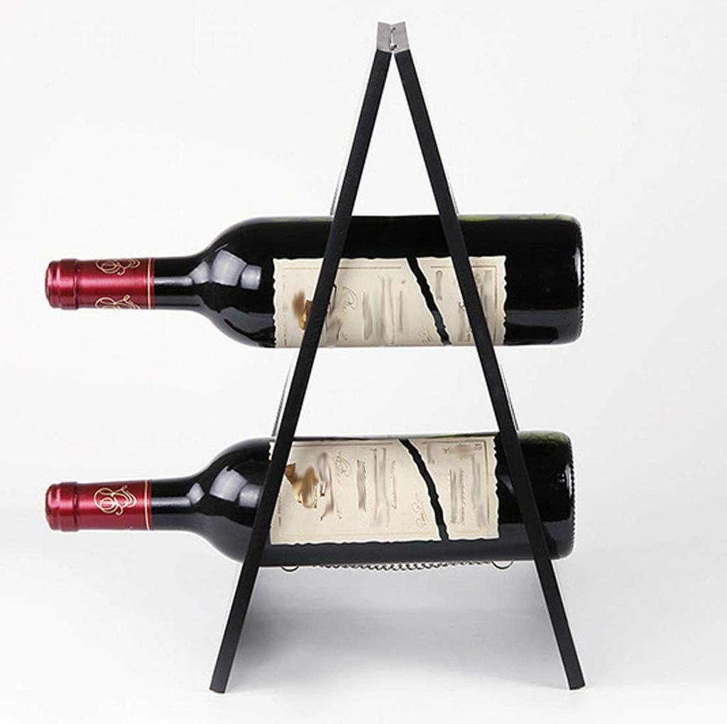[narunaru] Antique Wooden Wine Holder/Wine Rack, Foldable, Holds 6 Bottles, Stylish