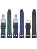 20mm 21mm 22mm Natur Weich Fluorkautschuk FKM Gummi Uhrenarmband Für IWC Armband Big Pilot Portofino TOP GUN Uhrenarmband Mit Niete