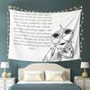 Shark Tales Garnalen Quote Wandkleed Esthetische Woondecoratie Wandkleden voor Studentenkamer