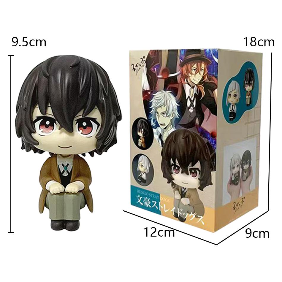 NEW 10cm Bungou Stray Dogs Anime Figure Look Up Nakajima Atsushi Action Figure Q Version Dazai Osamu Figurine PVC Collection Toy