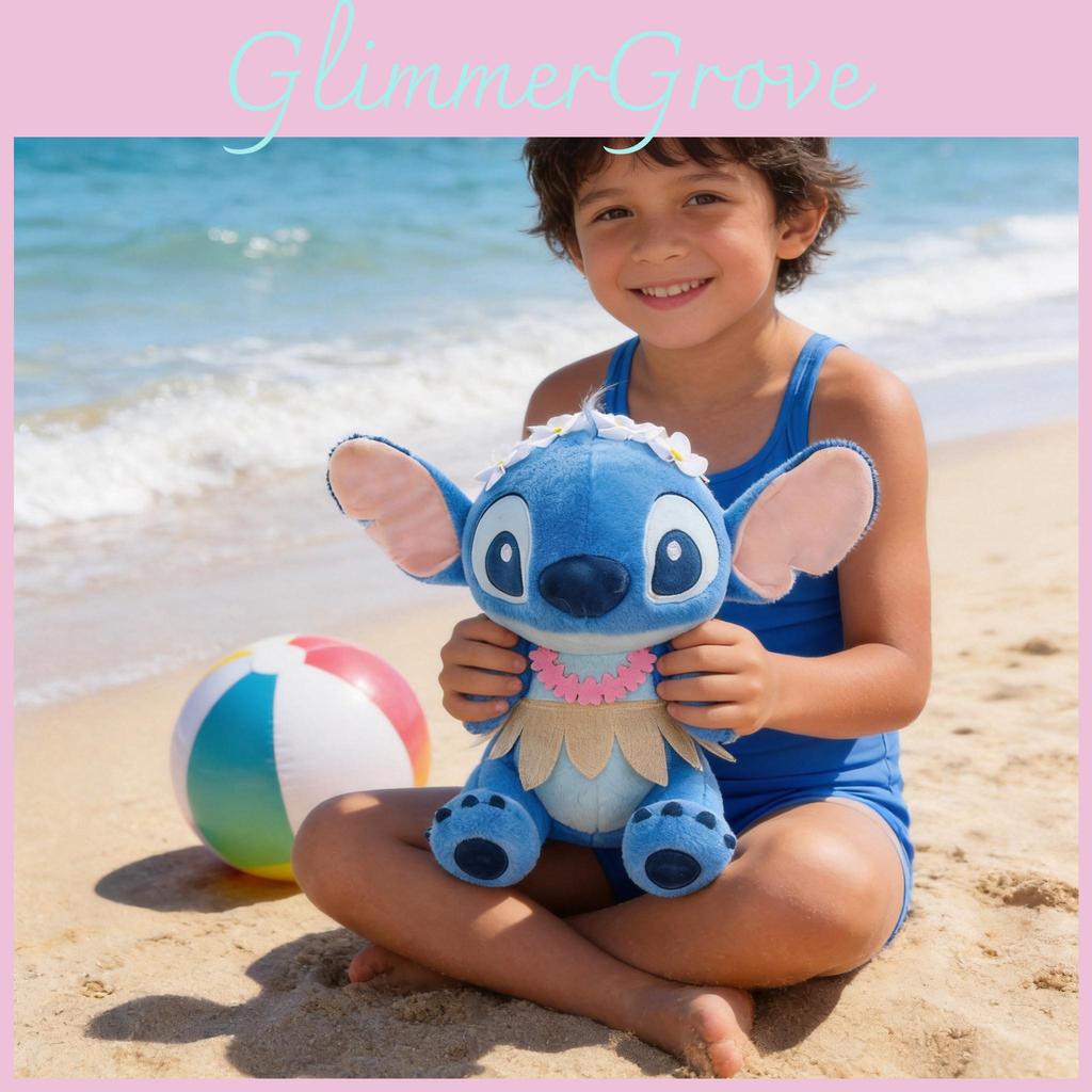 Peluche Lilo & Stitch in Materiale Peluche Corto per Decorazione Vacanze Estive