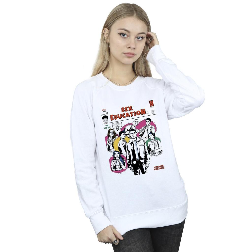 Netflix Womens/Ladies Sex Education Magazine Cover Sweatshirt