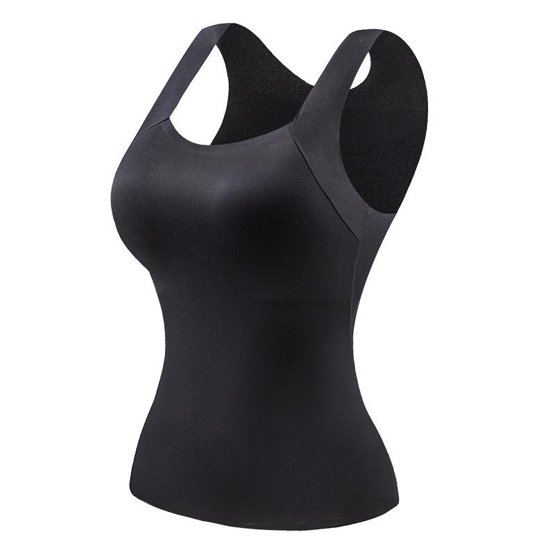 Autumn/Winter Bare Skin Bottom Clothes Warm Tank Top Women's Chest Mat Underwear Fixed Cup Beauty Skin Clothes Bottom Clothes Tank Top Autumn Clothes