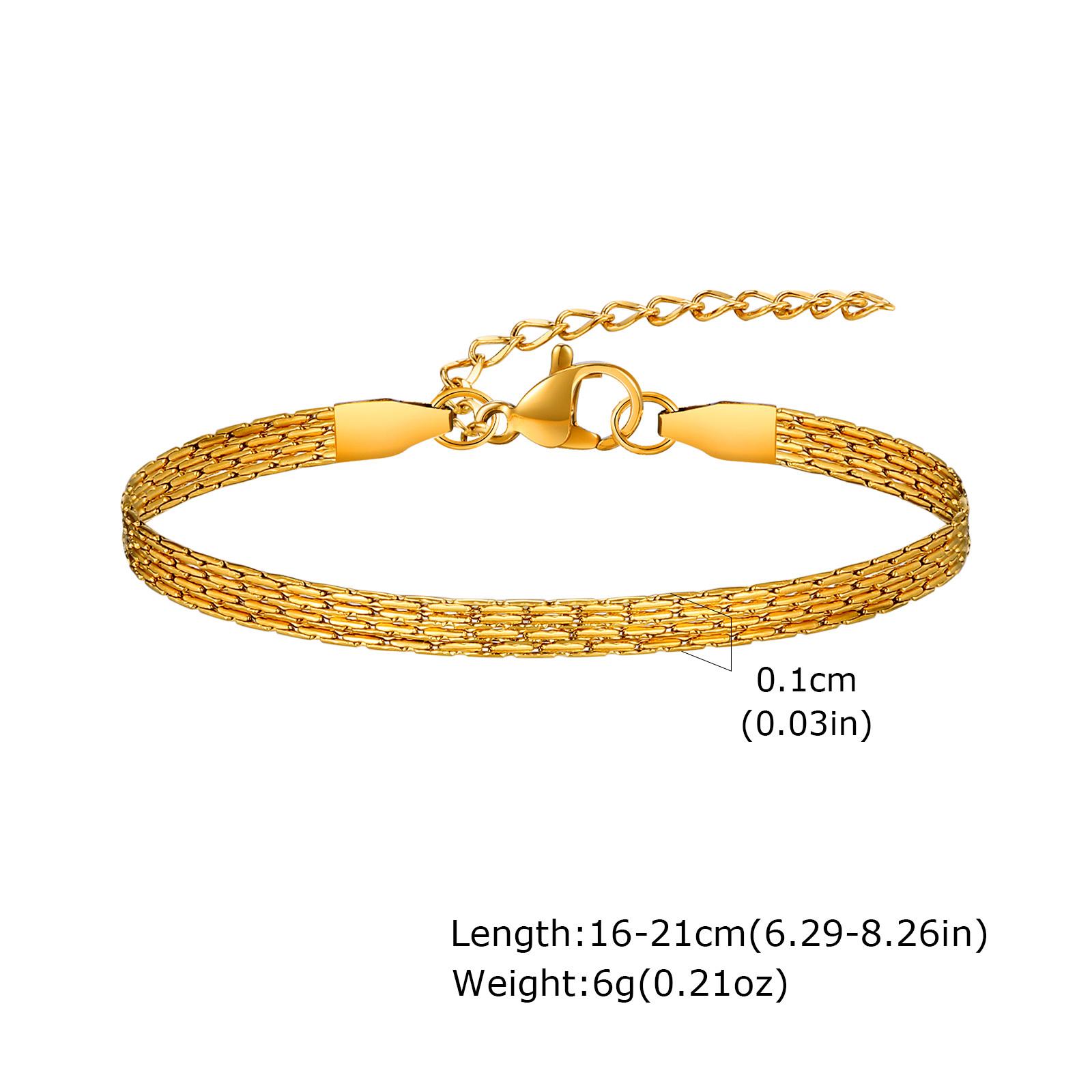 

Vnox Fashion Layered Stacking Snake Chain Bracelets Stainless Steel Charm Hand Jewelry Trendy Bracelets For Women Gifts To Mom