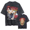 Rapper Tupac 2pac All Eyez On Me Cross Vintage Washed T Shirt Men Hip Hop Fashion Retro Tshirt Mens Casual Oversized Tshirts