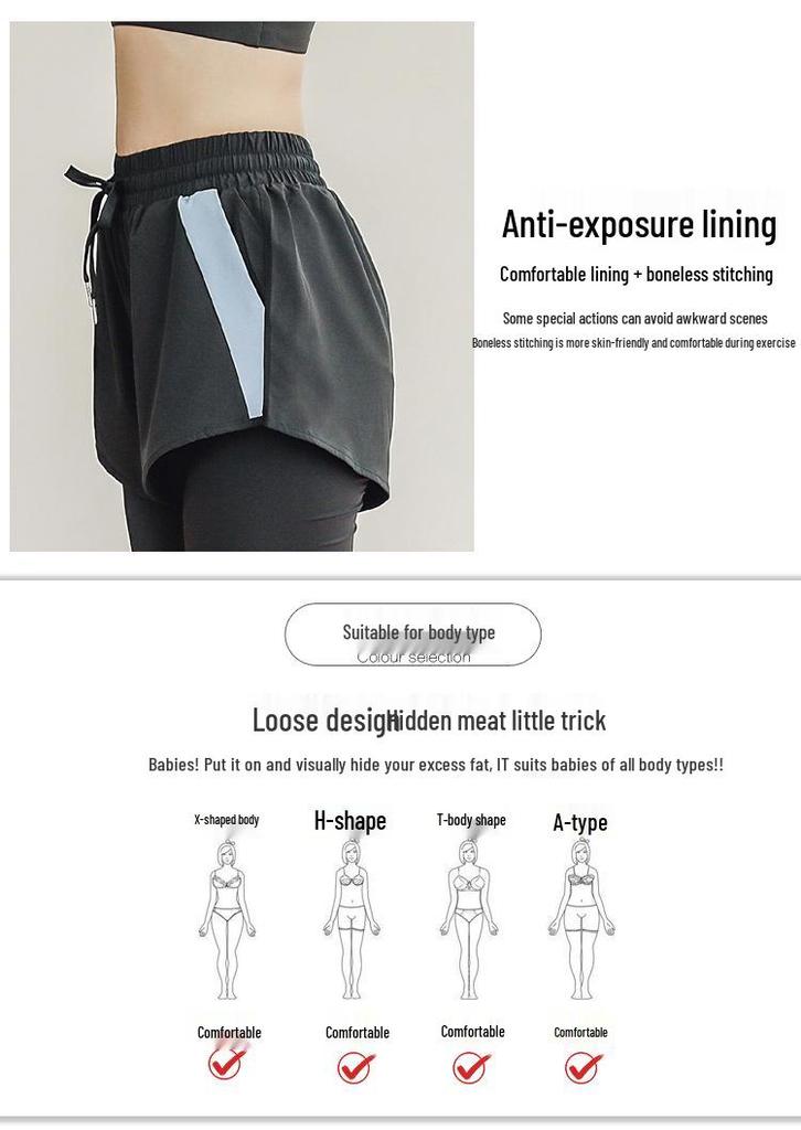 2024 Autumn Plus Size Quick-Dry Skort Leggings for Fitness and Yoga