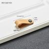 Nordic cowhide wardrobe drawer door leather handle kitchen cabinet bedroom study handle furniture children handlehandle