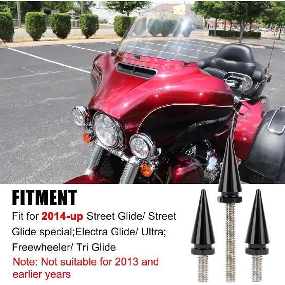 Motorcycle Windshield Bolts, PSLER Windscreen Screws Fairing Bolts Windshield Screws for Touring Street Glide Street Glide Special Electra Glide